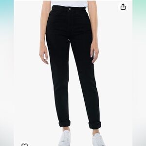 American Apparel Black High Waisted Jean